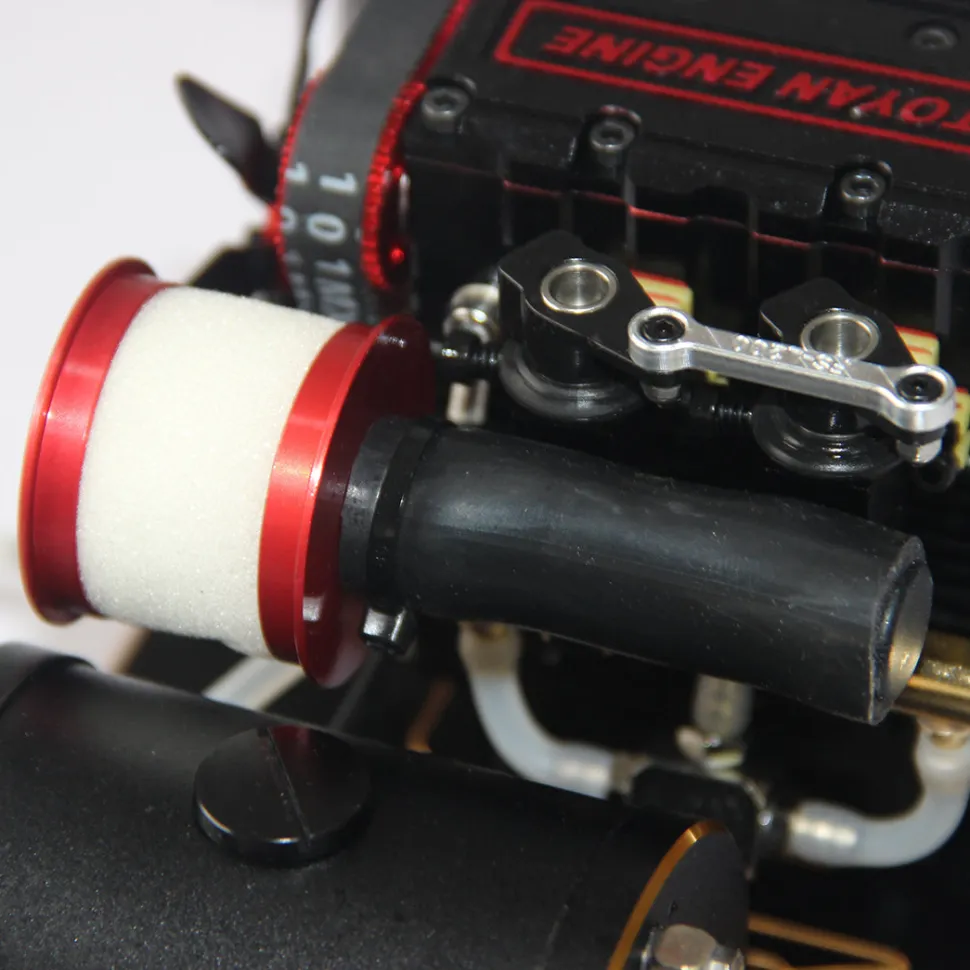 Air Filter with Cable Tie for TOYAN FS-L200 Two-cylinder 4-stroke Nitro Engine Model