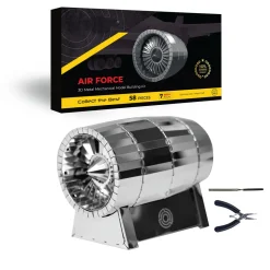 AIR FORCE JET TURBINE 3D Metal Aircraft Turbine Model Kit, Collectible Desktop Display for Aviation Lovers-58PCS