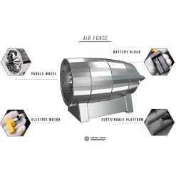 AIR FORCE JET TURBINE 3D Metal Aircraft Turbine Model Kit, Collectible Desktop Display for Aviation Lovers-58PCS