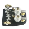 All Metal Beam Heat Engine Twin-Cylinder Stirling External Combustion Engine Gifts for Machine Enthusiasts(Kit Version)