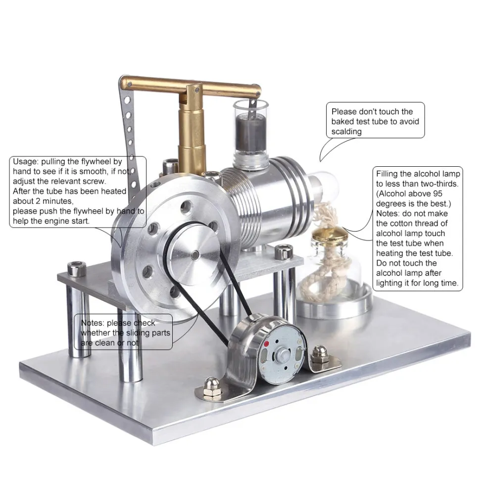 Balance Stirling Engine Model Kit - Build Your Own Stirling Engine - Hot Air Stirling Model Engine Educational Toy