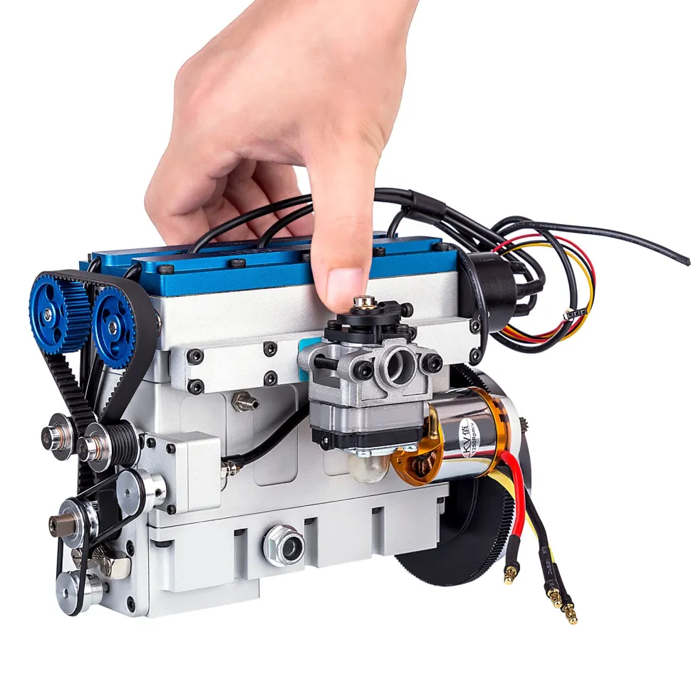 36cc DOHC Inline 4 Cylinder 4 Stroke Water-cooled Electrically Started Gasoline Engine Model for RC Model Car Boat Tank Airplane