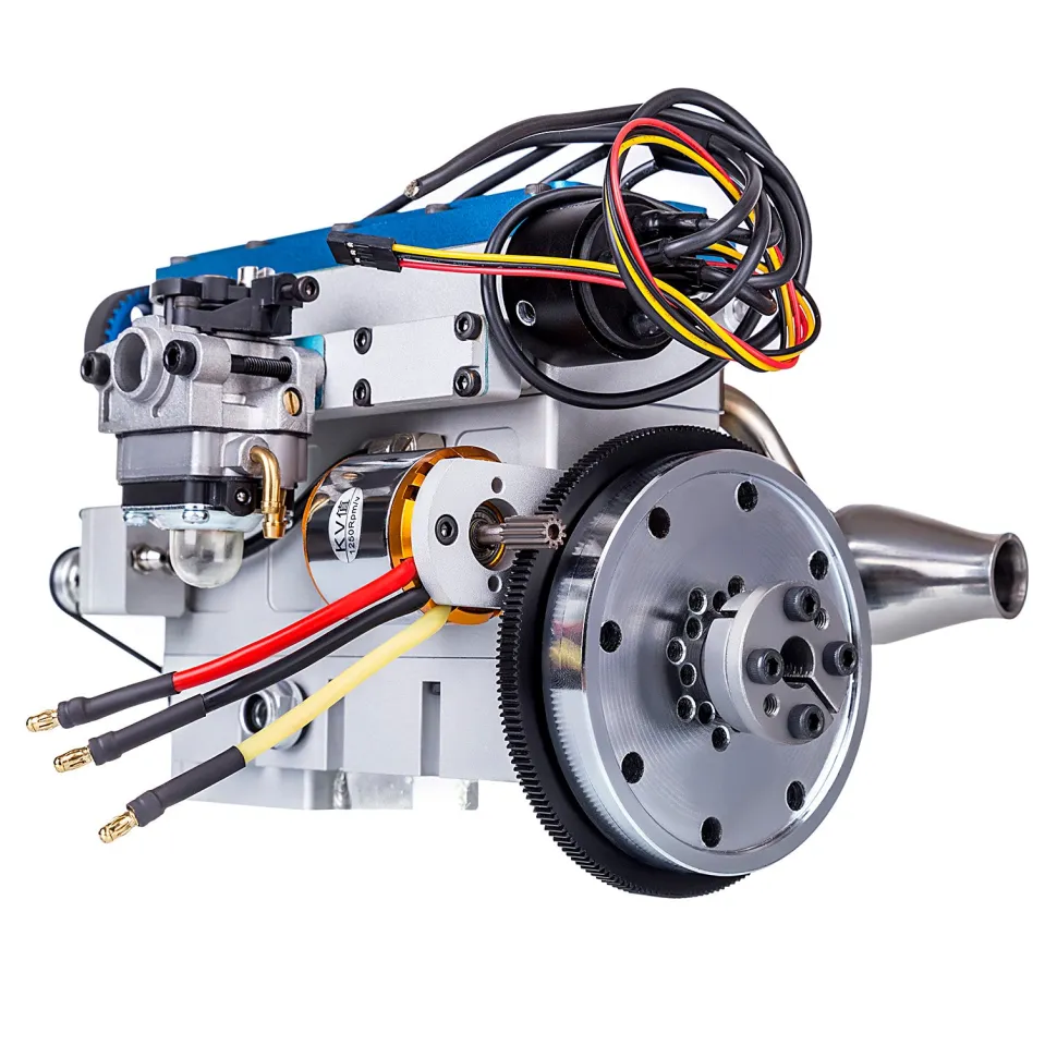 36cc DOHC Inline 4 Cylinder 4 Stroke Water-cooled Electrically Started Gasoline Engine Model for RC Model Car Boat Tank Airplane