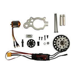 70cc Horizontally Opposed Twin-Cylinder Two-Stroke Air-Cooled Gasoline Engine Model with Electric Starter for Fixed-Wing RC Airplanes