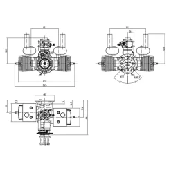 70cc Horizontally Opposed Twin-Cylinder Two-Stroke Air-Cooled Gasoline Engine Model with Electric Starter for Fixed-Wing RC Airplanes