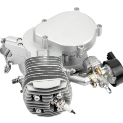 80CC Mini 2-Stroke CNC Single-Cylinder Pull-Start Gasolin Internal Combustione Engine for Beach Motorcycle Modification/Bicycle Assist