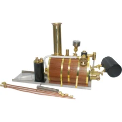 1.85CC Retro Vertical Single-cylinder Reciprocating Double-acting Model Steam Engine with 200ml Steam Boiler