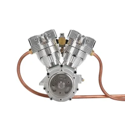 CISON FG-VT157 15.7cc Mini OHV V-twin V2 Shovelhead Engine 4-Stroke Air-cooled Gasoline Engine Motorcycle RC Engine Model