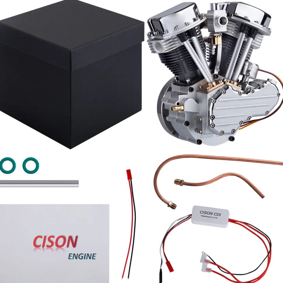 CISON FG-VT9 9cc V2 Engine and Original Parts V-twin 4-Stroke Air-cooled Motorcycle Engine