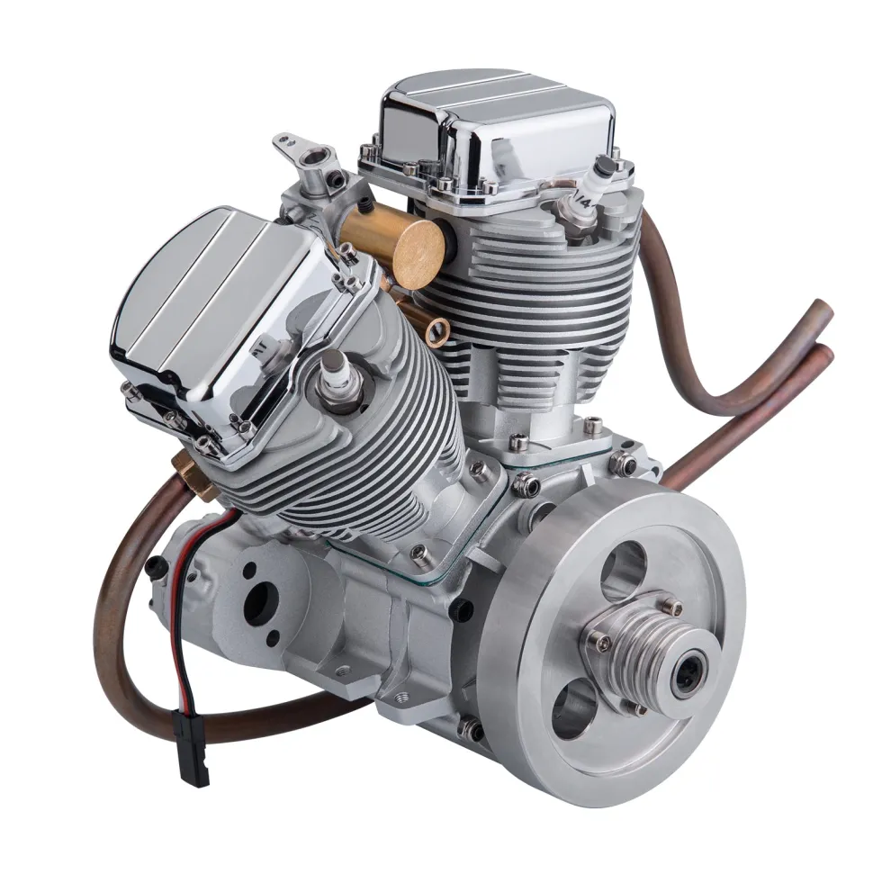 CISON FG-VT9 9cc V2 Engine V-Twin Dual Cylinder 4-Stroke Air-Cooled Gasoline Engine Motorcycle RC Engine Model