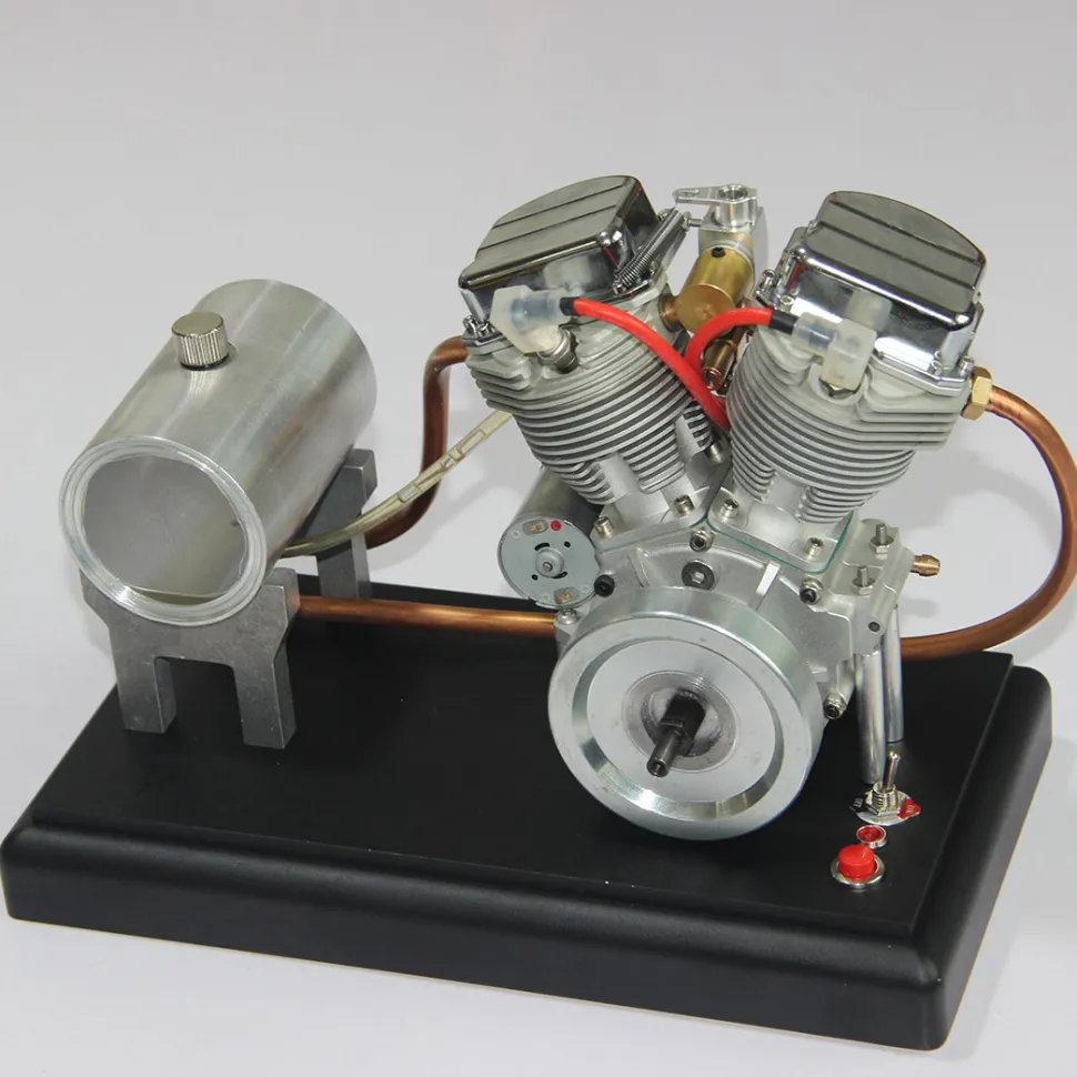 CISON FG-VT9 9cc V2 Engine V-Twin Dual Cylinder 4-Stroke Air-Cooled Gasoline Engine Motorcycle RC Engine Model