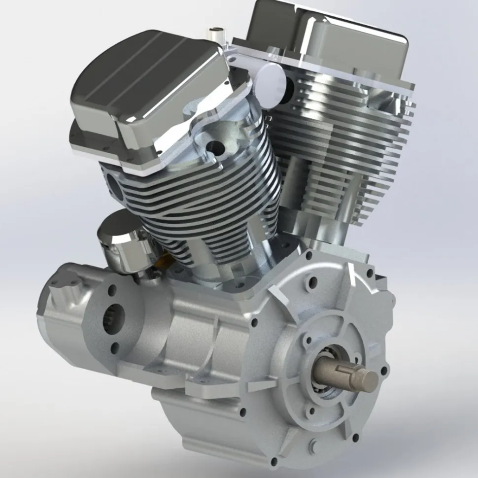 CISON FG-VT9 9cc V2 Engine V-Twin Dual Cylinder 4-Stroke Air-Cooled Gasoline Engine Motorcycle RC Engine Model