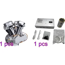 CISON FG-VT9 9cc V2 Engine V-Twin Dual Cylinder 4-Stroke Air-Cooled Gasoline Engine Motorcycle RC Engine Model