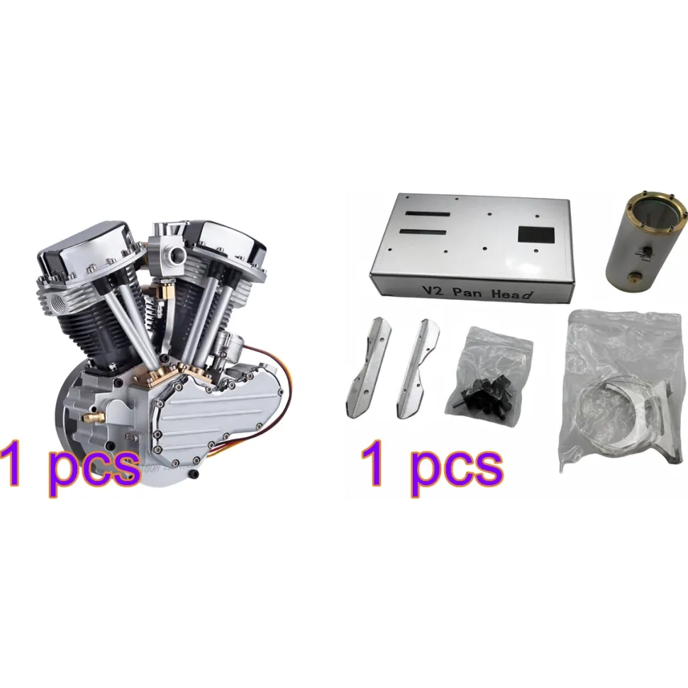 CISON FG-VT9 9cc V2 Engine V-Twin Dual Cylinder 4-Stroke Air-Cooled Gasoline Engine Motorcycle RC Engine Model