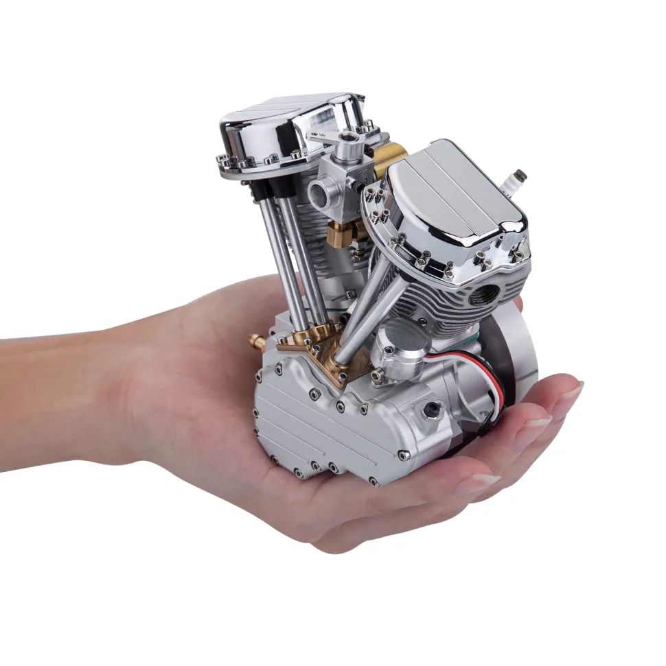 CISON FG-VT9 9cc V2 Engine V-Twin Dual Cylinder 4-Stroke Air-Cooled Gasoline Engine Motorcycle RC Engine Model