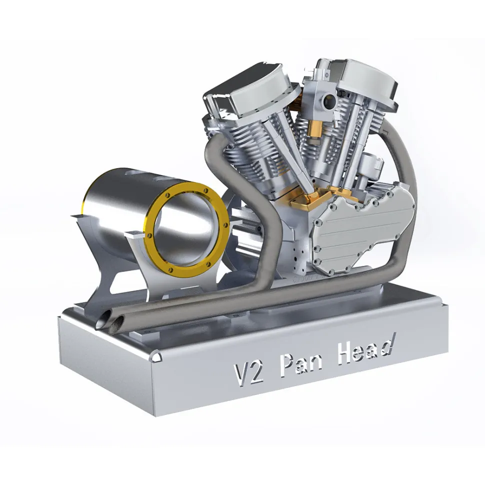 CISON FG-VT9 9cc V2 Engine V-Twin Dual Cylinder 4-Stroke Air-Cooled Gasoline Engine Motorcycle RC Engine Model