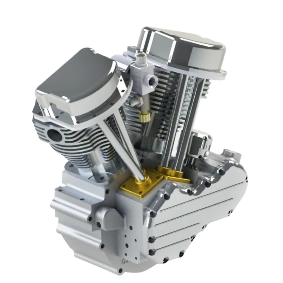 CISON FG-VT9 9cc V2 Engine V-Twin Dual Cylinder 4-Stroke Air-Cooled Gasoline Engine Motorcycle RC Engine Model