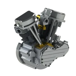CISON FG-VT9 9cc V-Twin V2 Engine 4-Stroke Dual Black Cylinder 4-Stroke Air-cooled Motorcycle Gasoline Engine