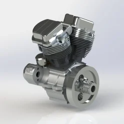 CISON FG-VT9 9cc V-Twin V2 Engine 4-Stroke Dual Black Cylinder 4-Stroke Air-cooled Motorcycle Gasoline Engine
