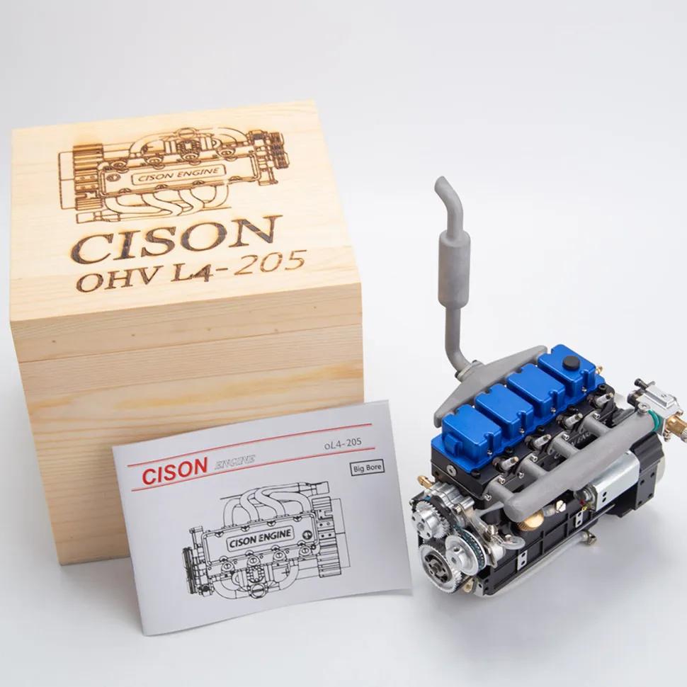 CISON L4-175 17.5cc Mini OHV Inline 4 Cylinder 4 Stroke Water-cooled L4 RC Gasoline Engine Model - Speed Up to 8,000rpm