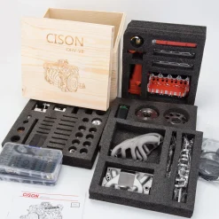 CISON Small-block 44CC 1/6 Scale Water-Cooled OHV 4-Stroke V8 Gas Engine Internal Combustion Engine - Build Your Own V8 Engine that Works