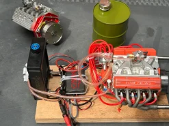CISON Small-block 44CC 1/6 Scale Water-Cooled OHV 4-Stroke V8 Gas Engine Internal Combustion Engine - Build Your Own V8 Engine that Works