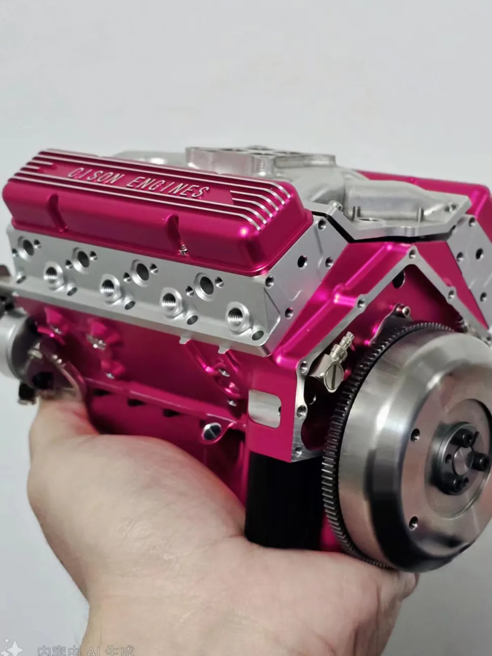 CISON Small-block 44CC 1/6 Scale Water-Cooled OHV 4-Stroke V8 Gas Engine Internal Combustion Engine - Build Your Own V8 Engine that Works