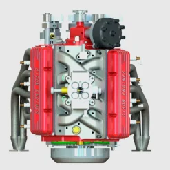 CISON Small-block 44CC 1/6 Scale Water-Cooled OHV 4-Stroke V8 Gas Engine Internal Combustion Engine - Build Your Own V8 Engine that Works