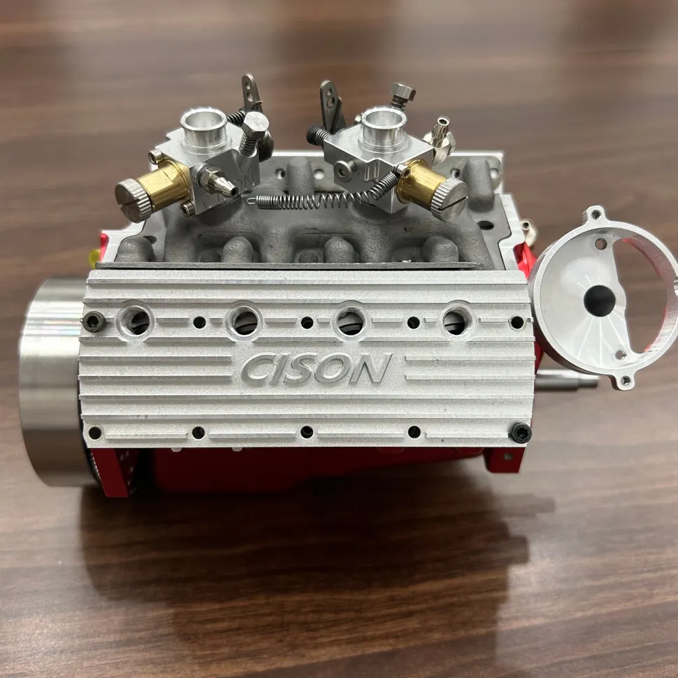 CISON Small-block 44CC 1/6 Scale Water-Cooled Flathead 4-Stroke V8 Gasoline Engine Internal Combustion Model Kit that Works