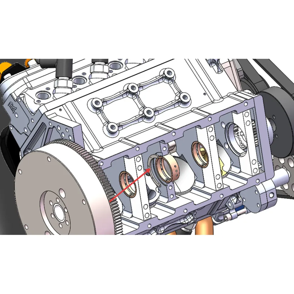 CISON V8 Engine LS-52 Small-block 52CC 1/5 Water-Cooled 4-Stroke 8-Cylinder Gasoline Engine Internal Combustion V8 Engine Model Kit that Works