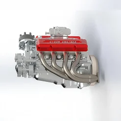 CISON V8 Engine Pro Small-block 44CC 1/6 Scale Water-Cooled 4-Stroke 8-Cylinder Gasoline Engine Internal Combustion V8 Engine Model Kit that Works