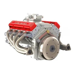 CISON V8 Engine Pro Small-block 44CC 1/6 Scale Water-Cooled 4-Stroke 8-Cylinder Gasoline Engine Internal Combustion V8 Engine Model Kit that Works