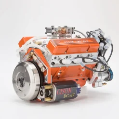 CISON V8 Engine Pro Small-block 44CC 1/6 Scale Water-Cooled 4-Stroke 8-Cylinder Gasoline Engine Internal Combustion V8 Engine Model Kit that Works
