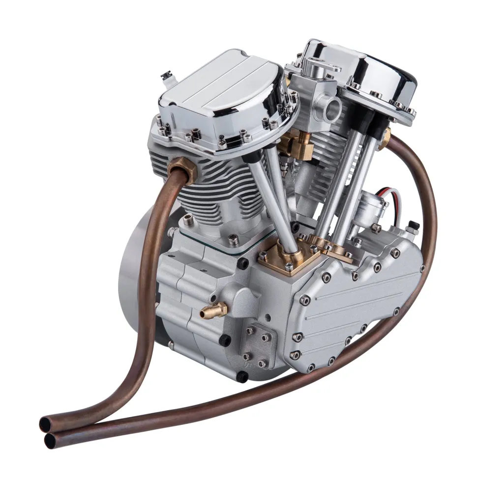 CISON V2 Engine V-twin 2-Cylinder 4-Stroke Air-Cooled Gasoline Engine Motorcycle RC Engine Model - Panhead & Shovelhead Collection