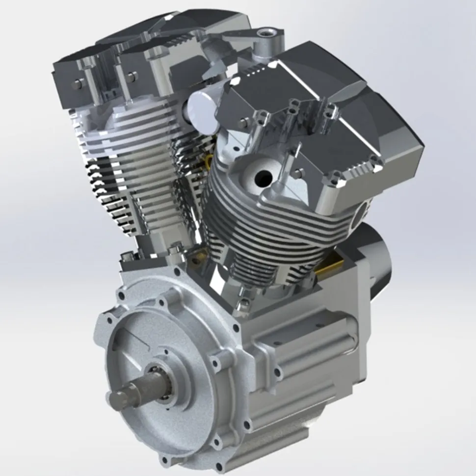 CISON V2 Engine V-twin 2-Cylinder 4-Stroke Air-Cooled Gasoline Engine Motorcycle RC Engine Model - Panhead & Shovelhead Collection