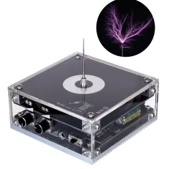10cm Electronic Music Tesla Coil Artificial Lightning Hand Touch Magnetic Storm Coil Experimenting Device Teaching Tool Desktop Toy