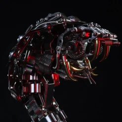 Cobra Snake 3D Metal Puzzle Kit Athanatos Half Body Serpent Statue with Lights 400+Pcs
