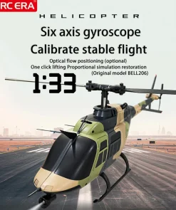 C138 1/33 Scale BELL 206 Helicopter 2.4G 6CH Single-propeller Flybarless Helicopter