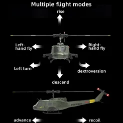 C032 1/48 Scale UH-1 Huey 2.4G 6CH Flybarless RC Helicopter Model