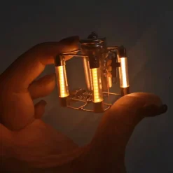 Cube-Style Warm-Glow Ceramic Filament LED Night Light DIY Kit