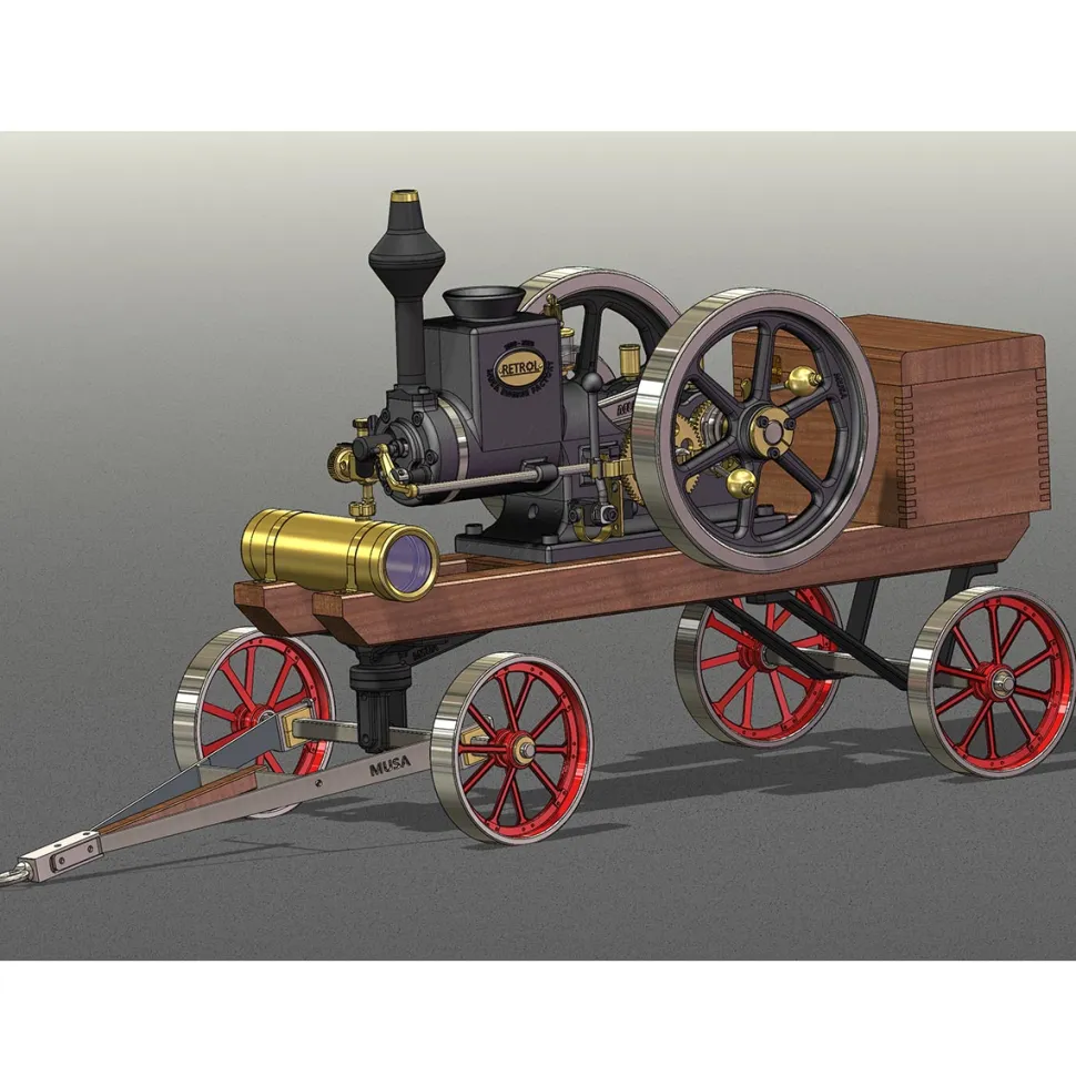 Custom Steering Cart for RETROL HM-01 Hit and Miss Engine Model