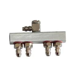 Custom 4-Way All-metal Oil Distributor Fuel by-pass Regulator for TOYAN FS-L400 14cc Inline 4 Cylinder Four-stroke Water-cooled Nitro Engine Model
