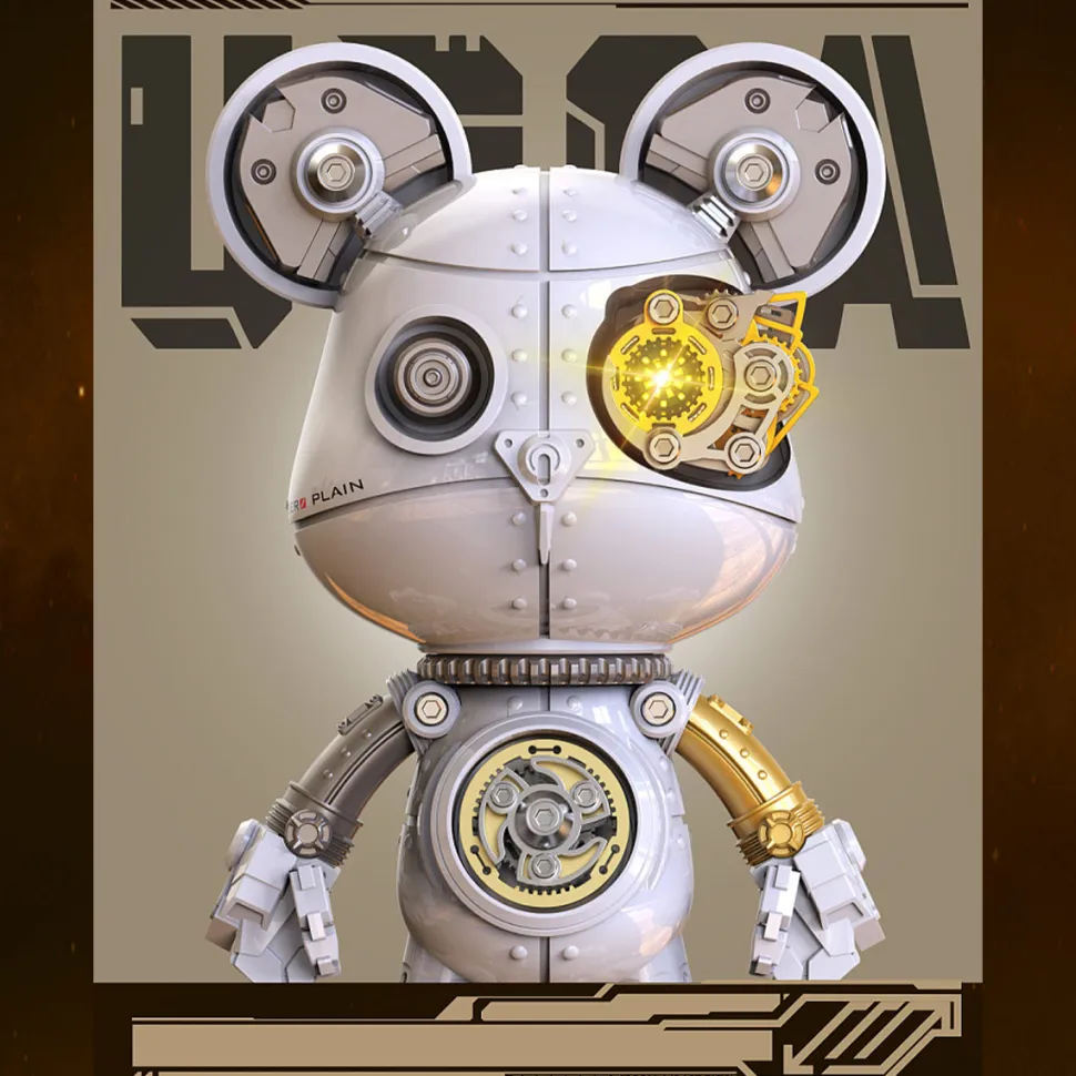 Cyborg Violence Bear 3D Metal Puzzle Model Building Kit High End Desktop Toy