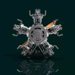 5 Cylinder Radial Engine Model Kit that Works - Build Your Own Radial Engine - TECHING 1: 6 Full Metal Radial Engine Model Kit 230+Pcs