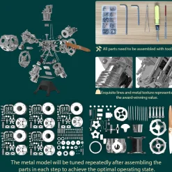 5 Cylinder Radial Engine Model Kit that Works - Build Your Own Radial Engine - TECHING 1: 6 Full Metal Radial Engine Model Kit 230+Pcs