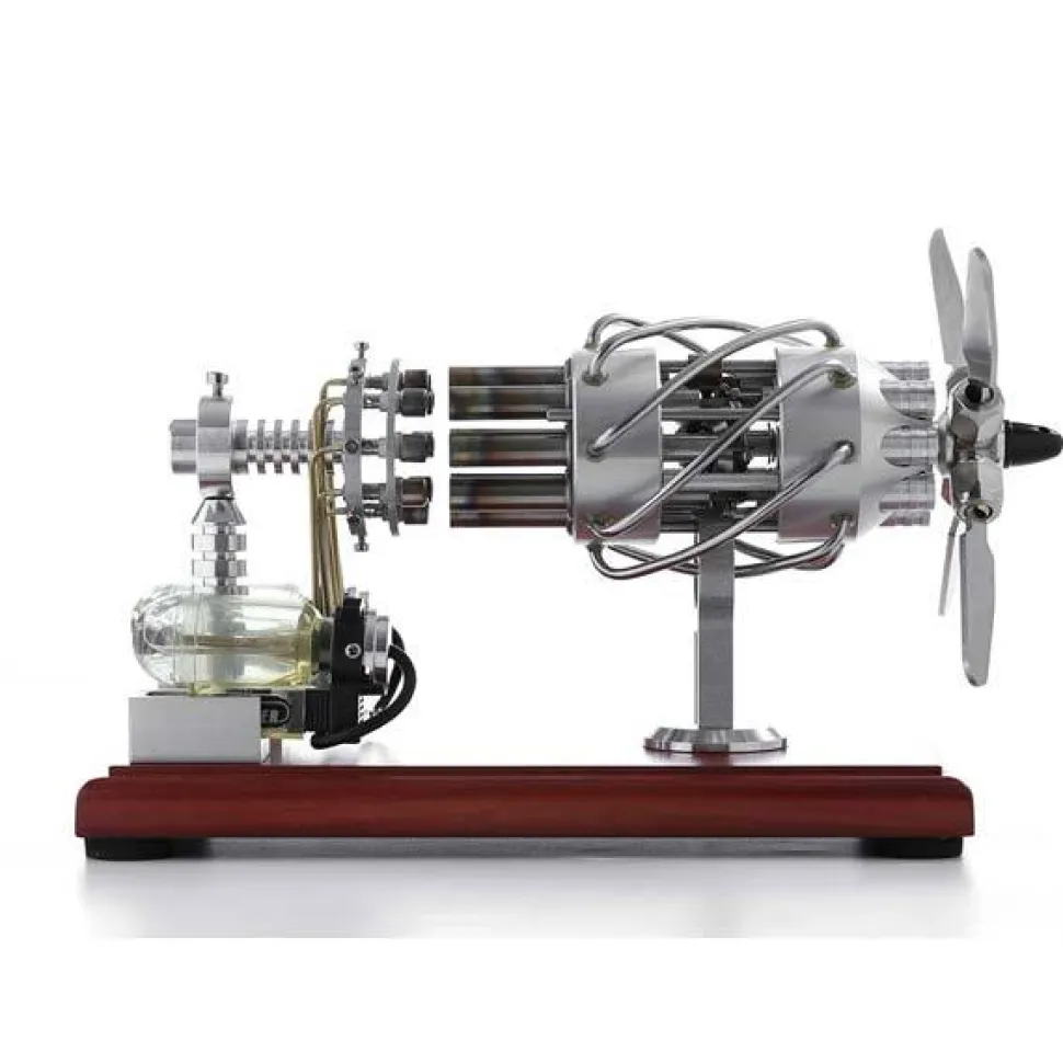 16 Cylinder Stirling Engine Double Tank Gas Powered Motor Stirling Engine Model Toy
