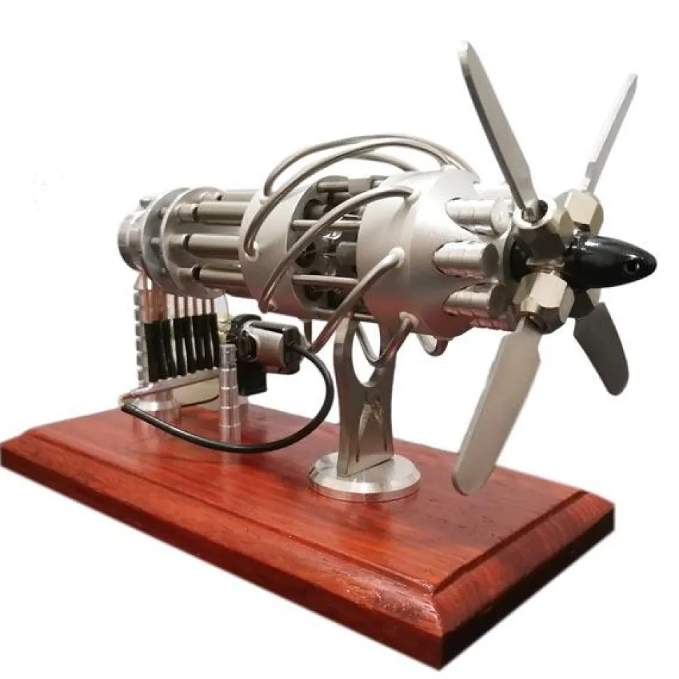 16 Cylinder Stirling Engine Model Kit Collection Gift for Engineer - Enginediy