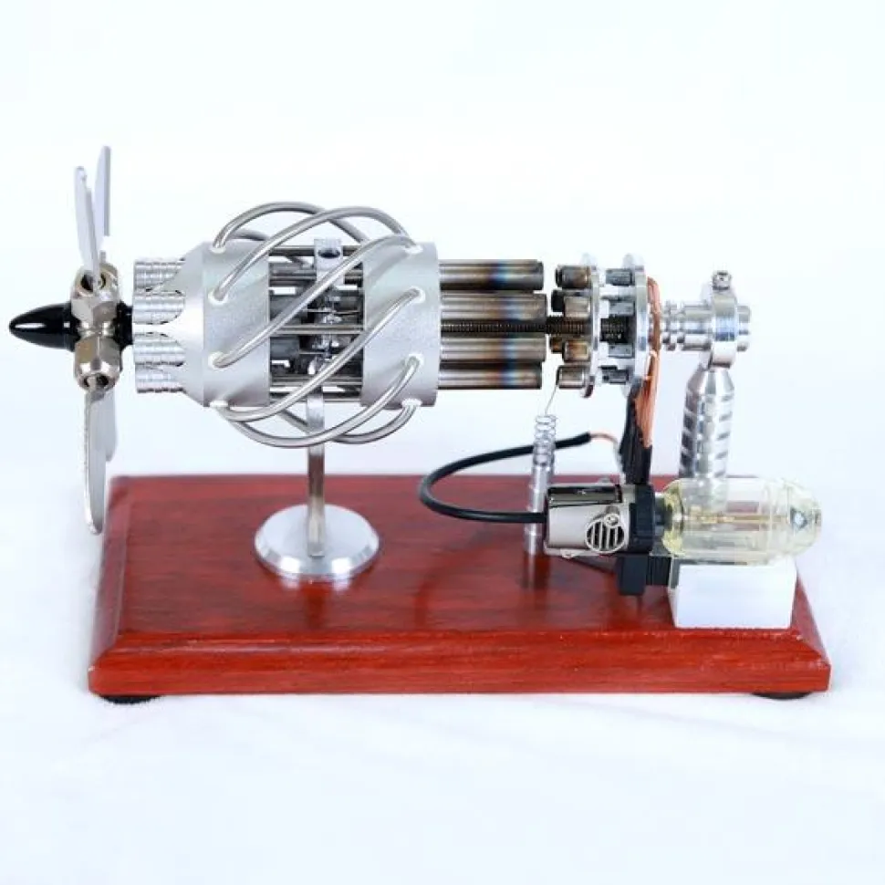 16 Cylinder Stirling Engine Model Kit Collection Gift for Engineer - Enginediy