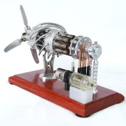 16 Cylinder Stirling Engine Model Kit Collection Gift for Engineer - Enginediy