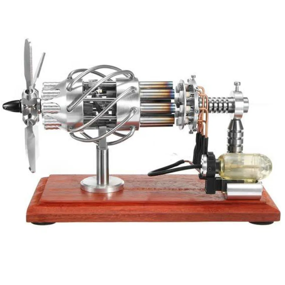 16 Cylinder Stirling Engine Model Gas Powered Stirling Engine Collection Toy Gift